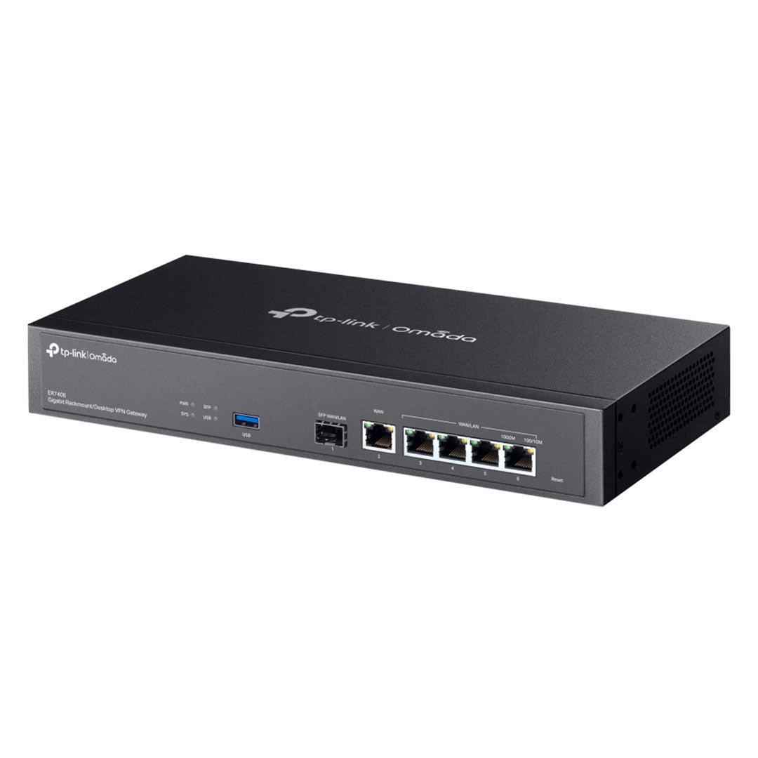 TP-LINK ER7406 Router Puerta de Enlace VPN Gigabit para Montaje en Rack/Escritorio de Omada