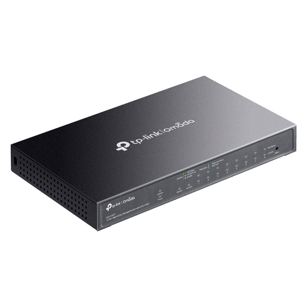 TP-LINK ES210GMP Switch Omada PoE 8 Puertos con 10 Puertos Gigabit
