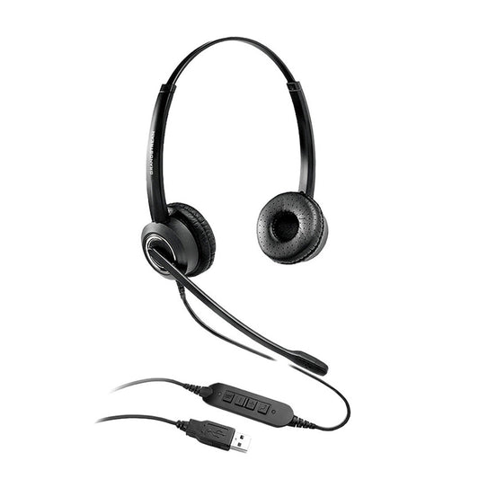 GRANDSTREAM GUV3000 Auricular Dual Profesional USB para Call Center y Videollamadas