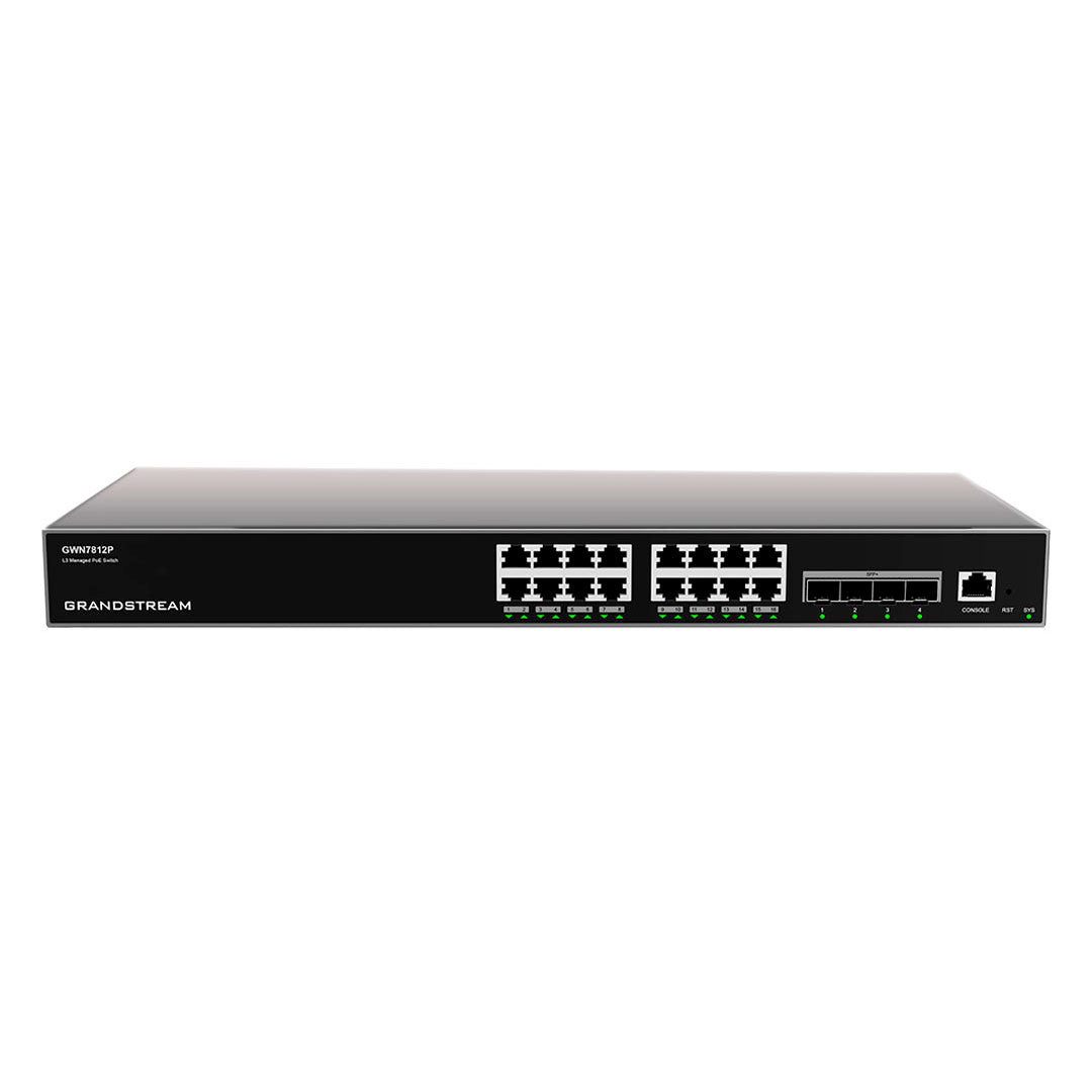 GRANDSTREAM GWN7812P Switch PoE 16 Puertos GB 4SFP+ 240w L3