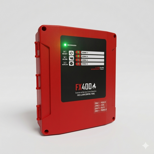 SHOCTIX ST-FX400 Panel de Incendio Convencional 4 Zonas