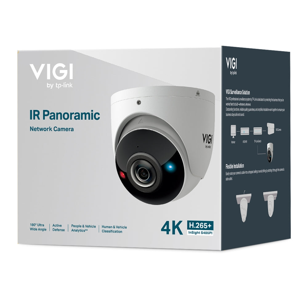 TP-LINK InSight S485PI Cámara de red Panorámica tipo torreta VIGI de 8 MP con Infrarrojos