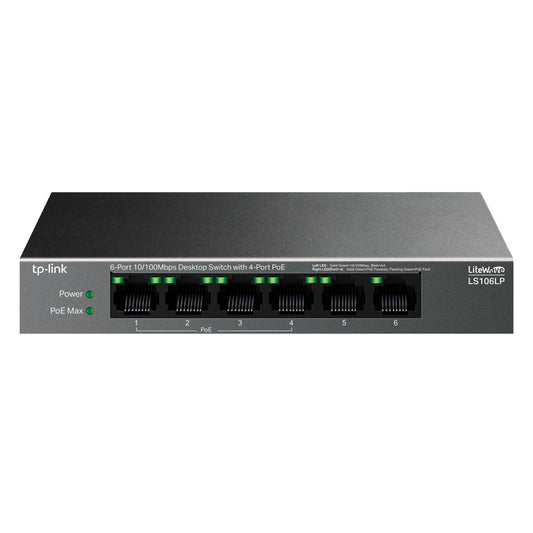 TP-LINK LS106LP Switch 6 Puertos 10/100Mbps con 4P PoE
