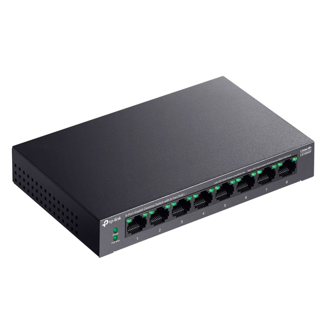 TP-LINK LS108GP Switch PoE+ 8 Puertos Gigabit 62W