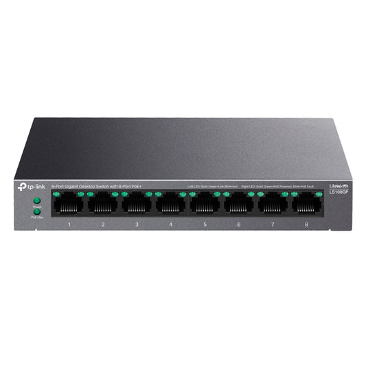 TP-LINK LS108GP Switch PoE+ 8 Puertos Gigabit 62W