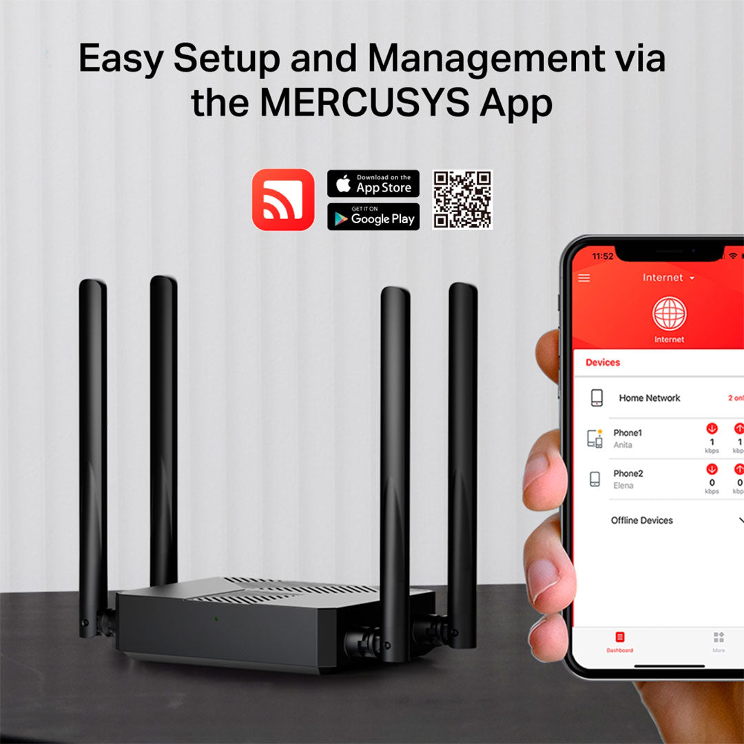 MERCUSYS MR62X Router WiFi 6 Doble Banda AX1500