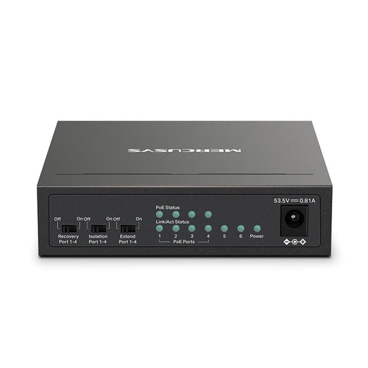 MERCUSYS MS106LP Switch 6 Puertos RJ45 100Mbps 4P PoE+