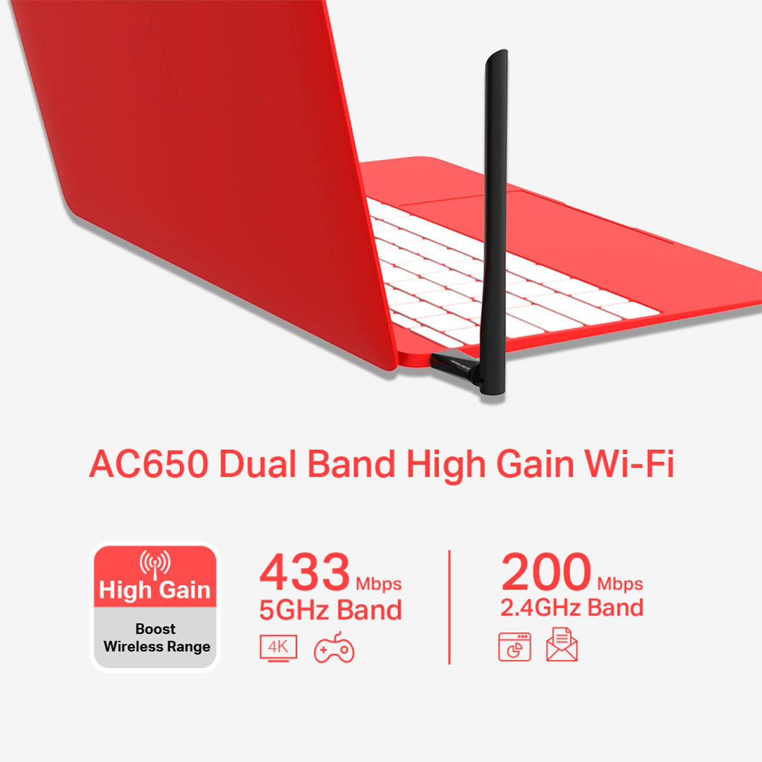 MERCUSYS MU6H Adaptador USB Wifi Doble Banda AC650