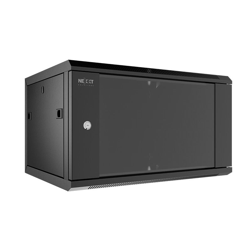 NEXXT SOLUTIONS NEC-F6U66B Gabinete de Pared Fijo y Completo Ensamblado 6U 132lb/60kg 600mm