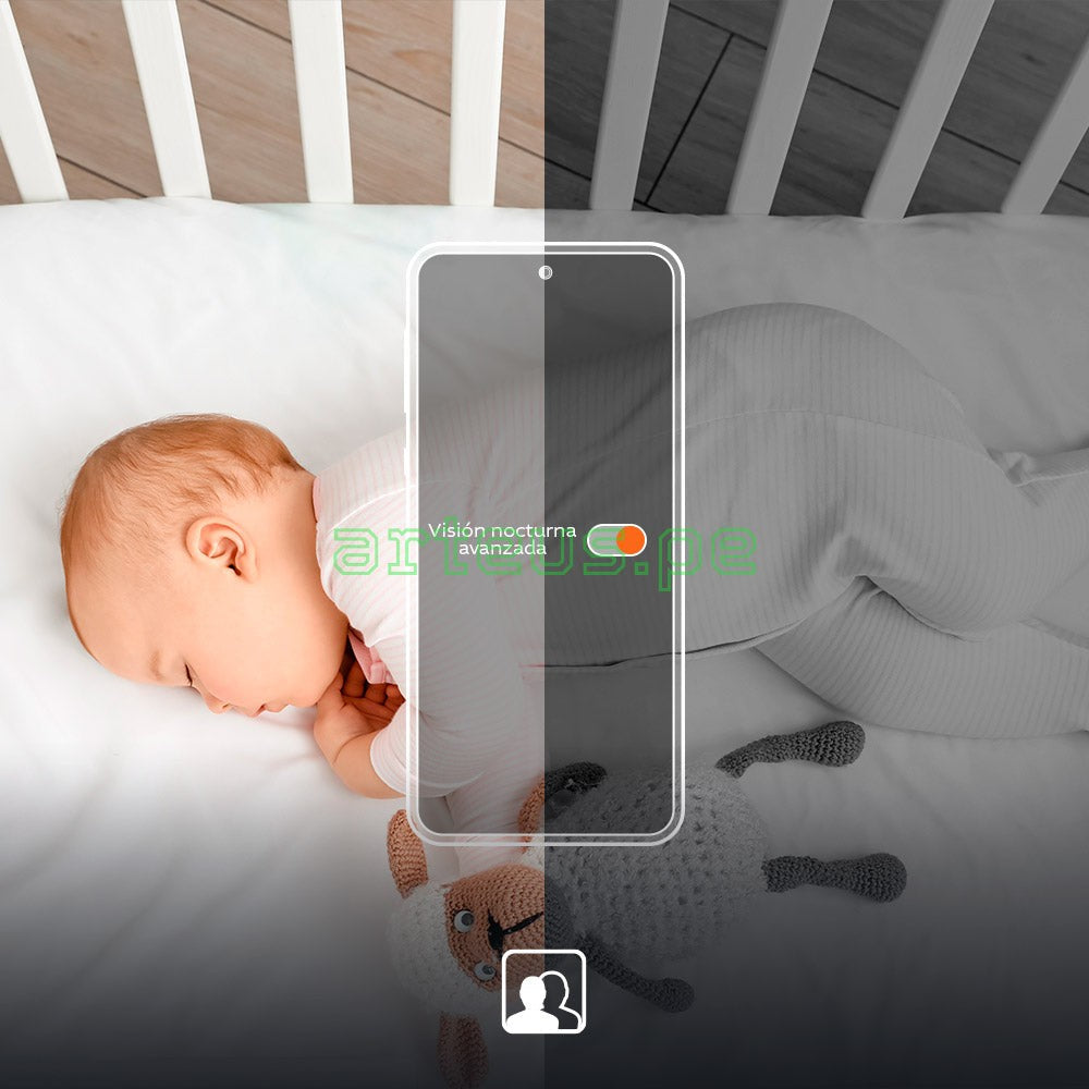 NEXXT SOLUTIONS NHC-B200 ST Monitor Inteligente PTZ para Bebé Stitch Baby con Cámara 4MP 360º