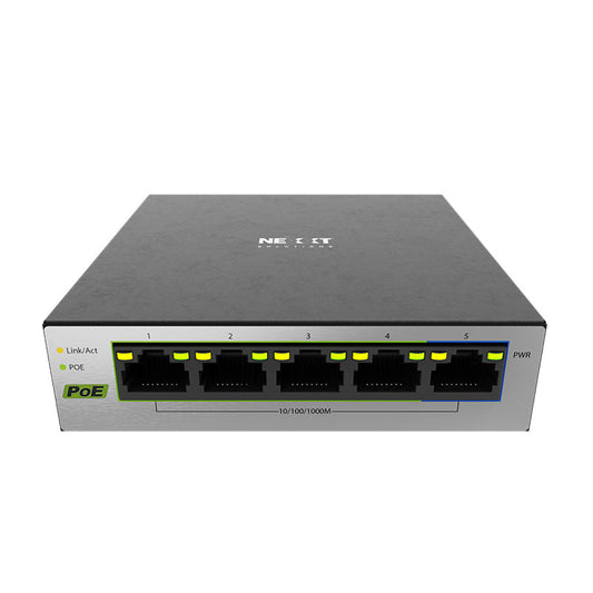 NEXXT SOLUTIONS NSW-V501P Switch 5 Puertos con 4 Puertos PoE+ Gigabit
