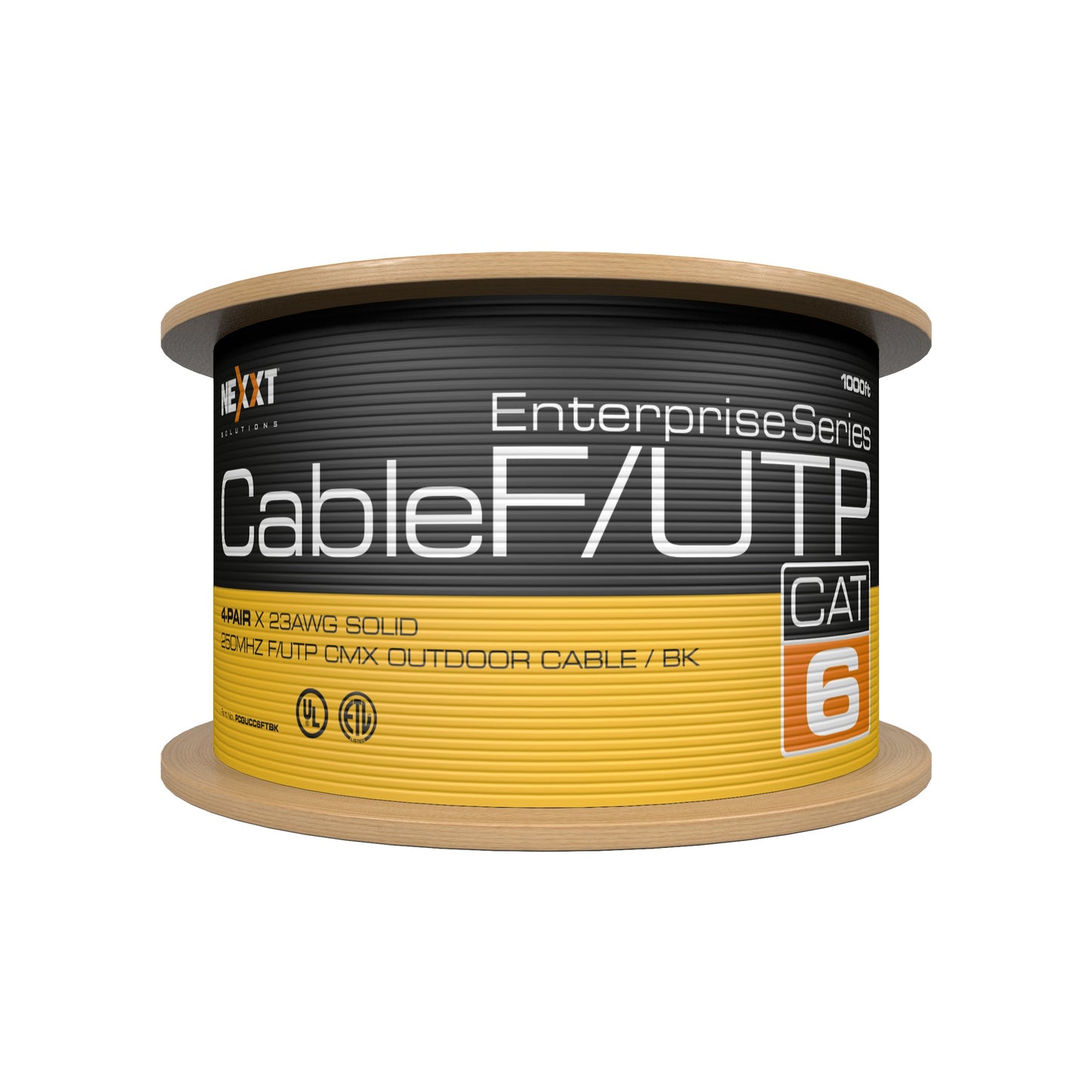 NEXXT SOLUTIONS PCGUCC6FTBK Cable en Bobina F/UTP Exterior Cat6 Negro 305m