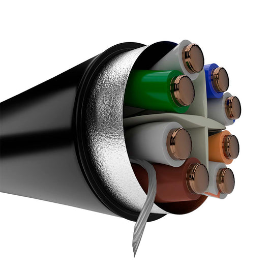 NEXXT SOLUTIONS PCGUCC6FTBK Cable en Bobina F/UTP Exterior Cat6 Negro 305m