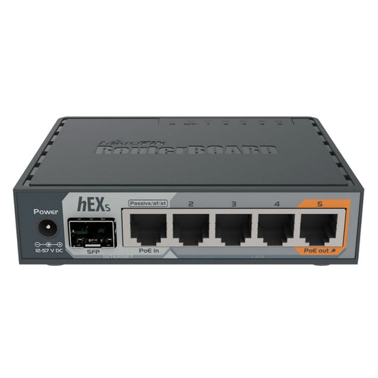 MIKROTIK HEX S Router 5 Puertos Gigabit Ethernet USB MicroSD RouterOS L4