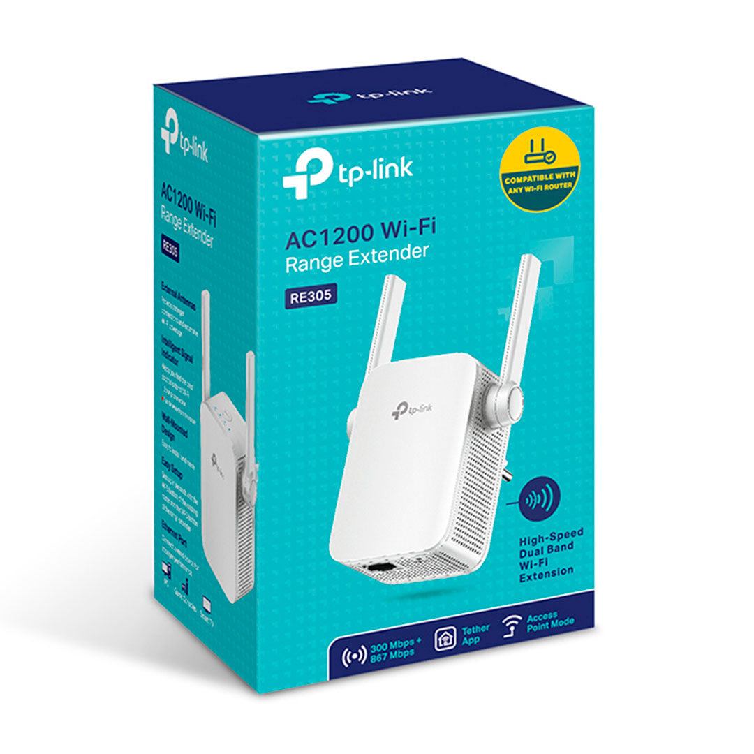 TP-LINK RE305 Repetidor de Señal WiFi5 AC1200 Doble Banda
