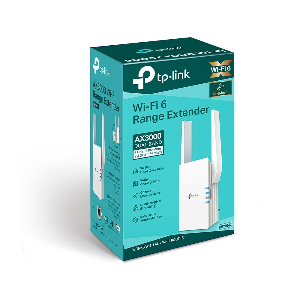 TP-LINK RE705X Repetidor de Señal WiFi6 AX3000 Doble Banda