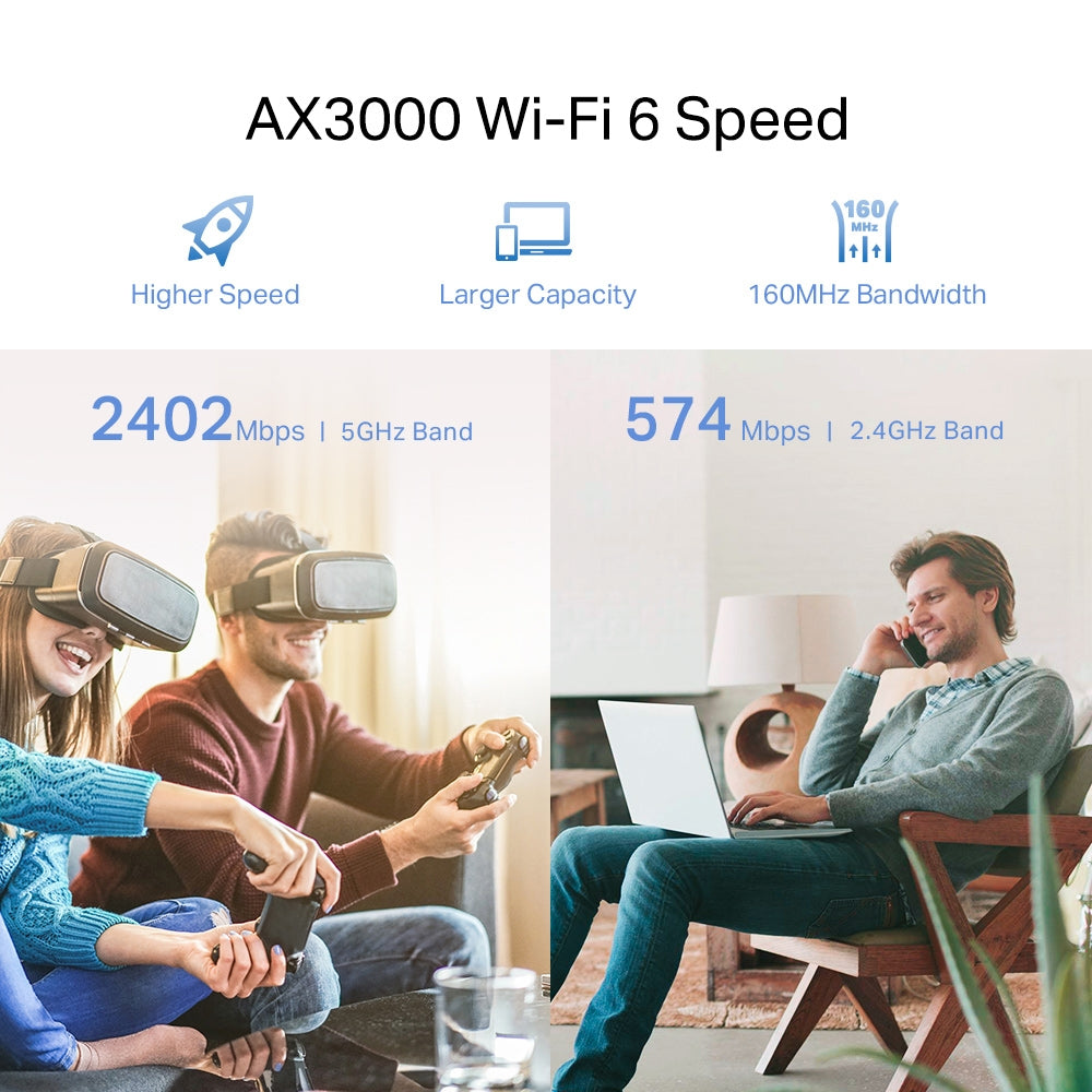 TP-LINK RE705X Repetidor de Señal WiFi6 AX3000 Doble Banda