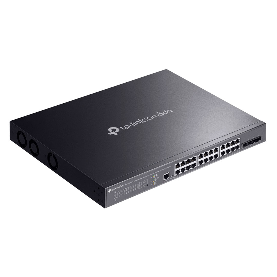 TP-LINK SG3428XMPP Switch Omada L2+ de 24 Puertos Gigabit y 4 SFP+ a 10G con 16 PoE+ y 8 PoE++