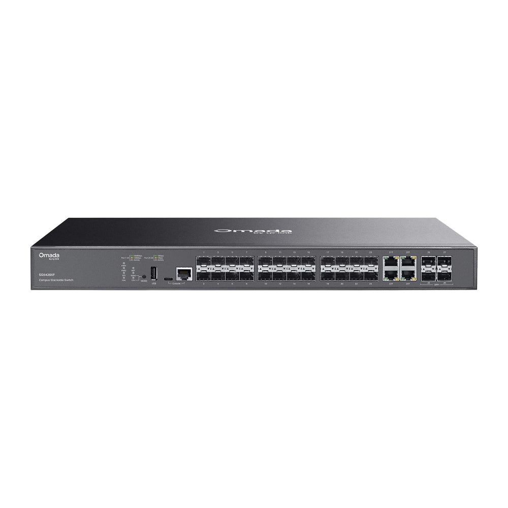TP-LINK SG5428XF Switch 24 Puertos SFP Stackable L3 Lite con 4× Slots 10G