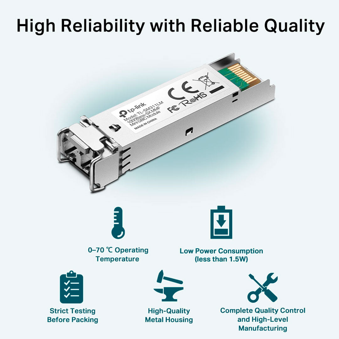 TP-LINK SM311LM Transceiver MiniGBIC LC Multimodo Gigabit 550mt
