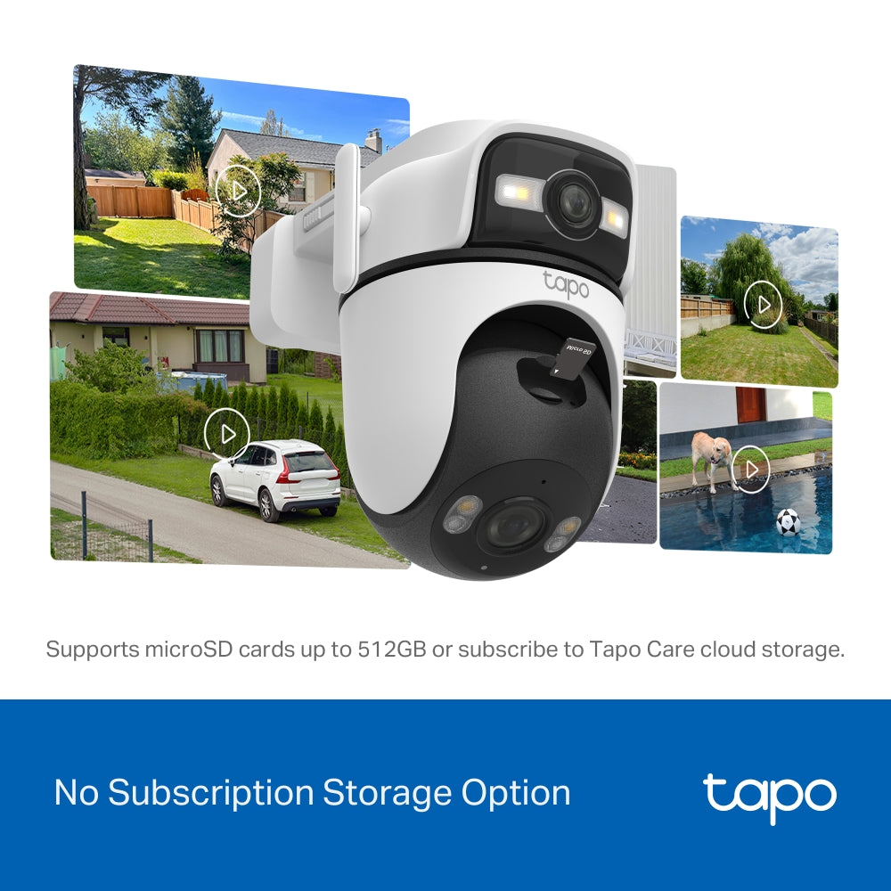TP-LINK TAPO C545D Dual 2K Cámara de Seguridad WiFi 3+3MP Doble Lente 360º