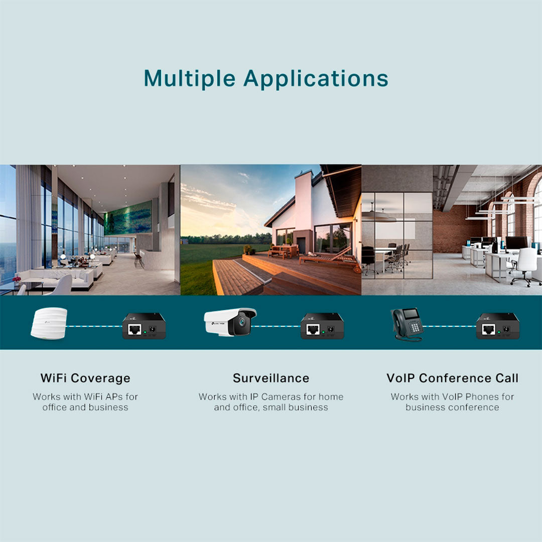TP-LINK POE150S Inyector PoE Omada 2 Puertos Gigabit 15.4W