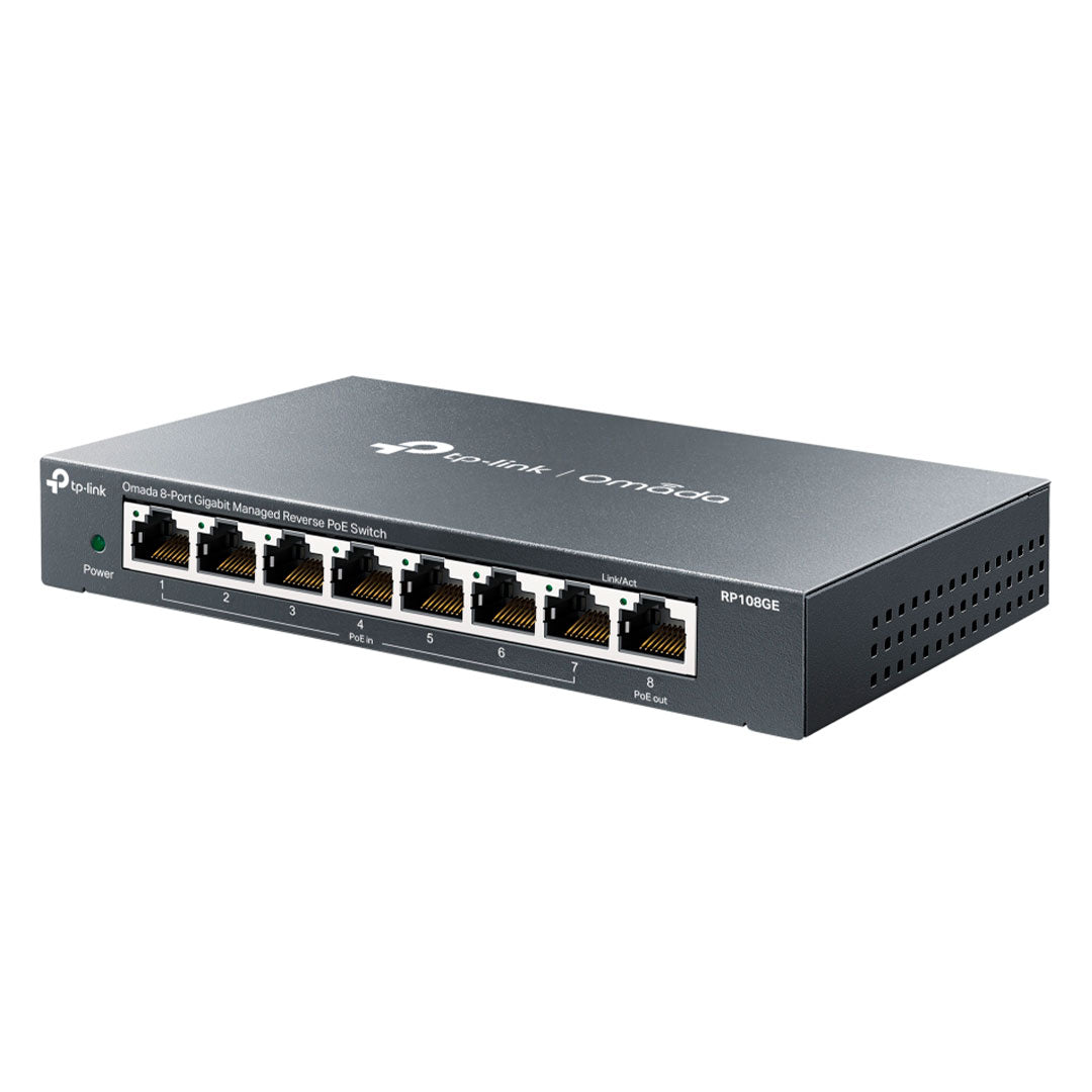 TP-LINK RP108GE Switch PoE 8 Puertos Gigabit Gestionable Inverso