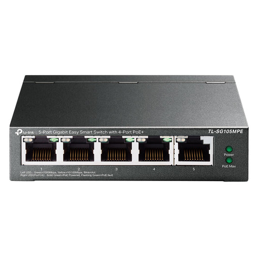 TP-LINK TL-SG105MPE Switch Smart Easy 5 Puertos Gigabit 4P PoE