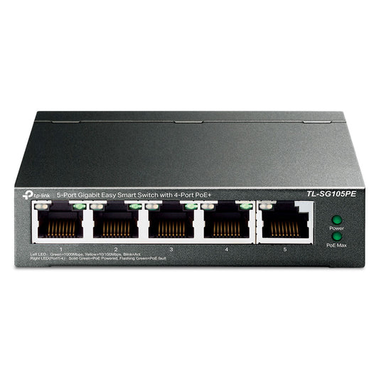 TP-LINK SG105PE Switch Smart Easy 5 Puertos Gigabit 4P PoE