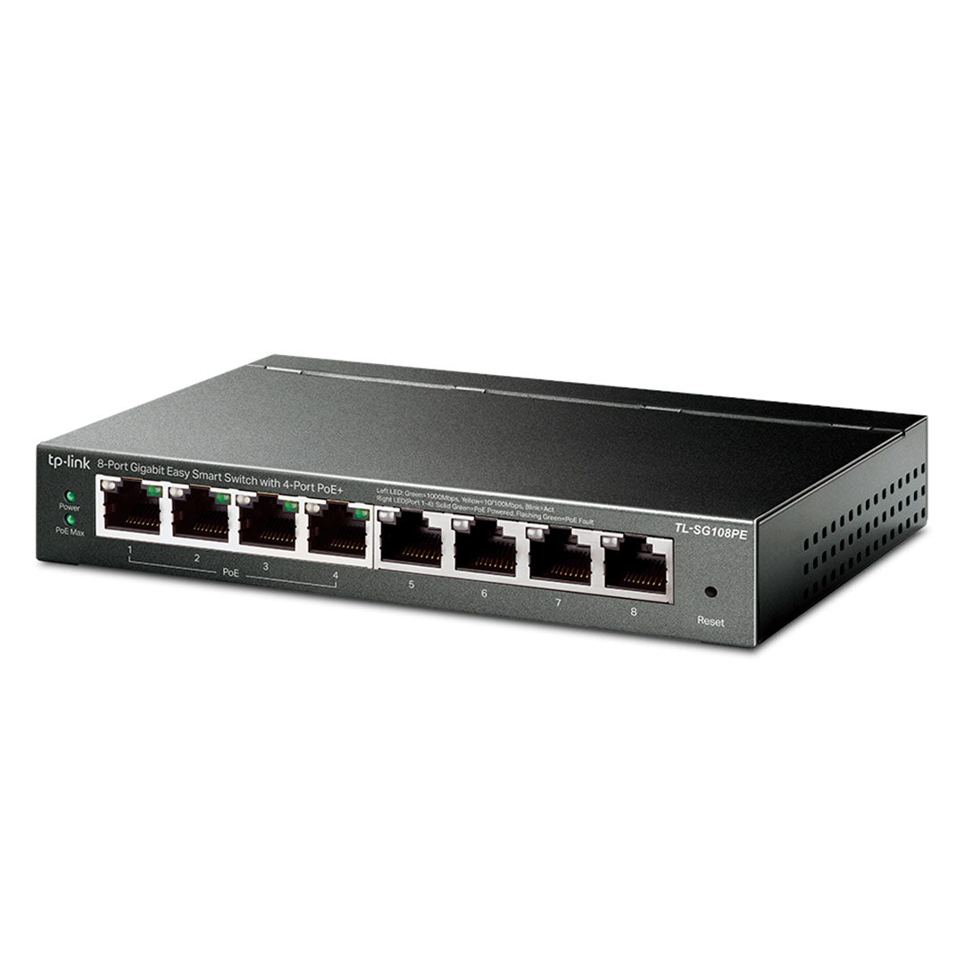 TP-LINK SG108PE Switch 8 Puertos Gigabit 4 PoE Easy Smart