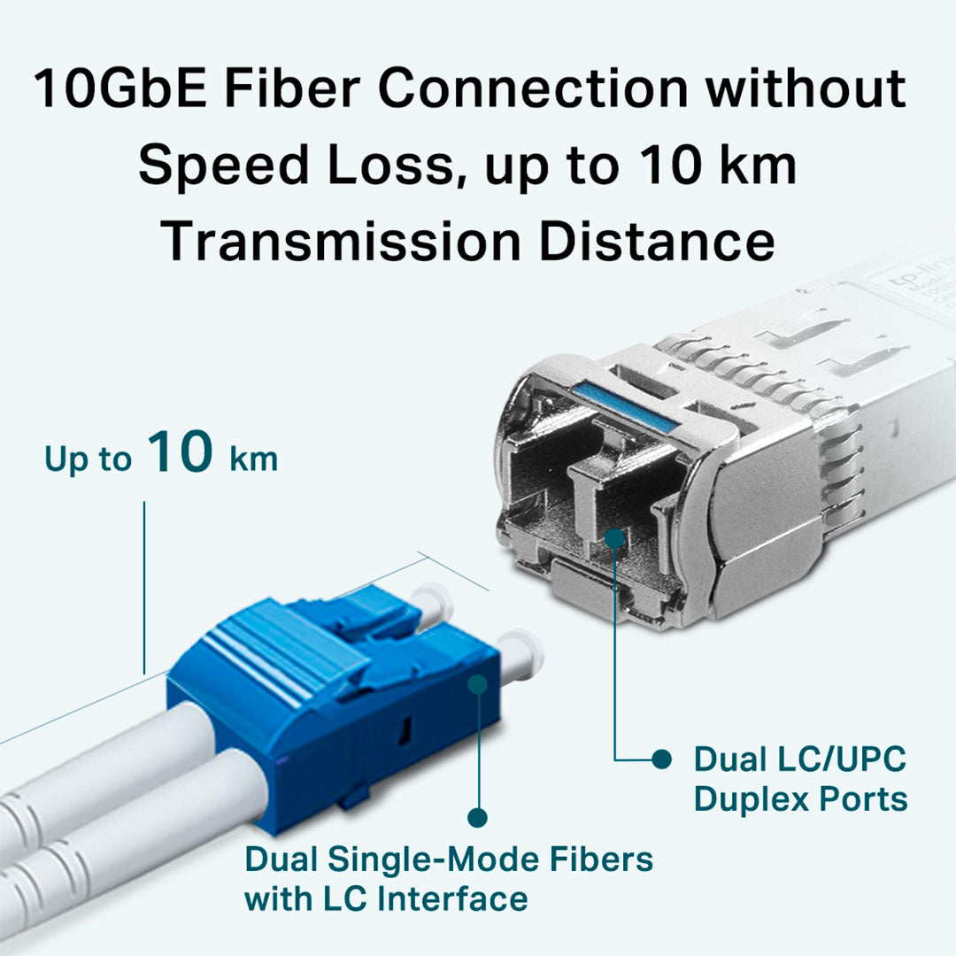 TP-LINK SM5110-LR Transceiver LC SFP+ 10G Monomodo 10Km