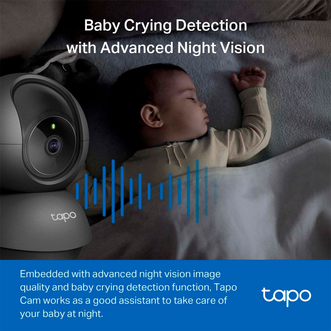 TP-LINK Tapo C201 Cámara de Seguridad, WIFI 2MP 360° PT