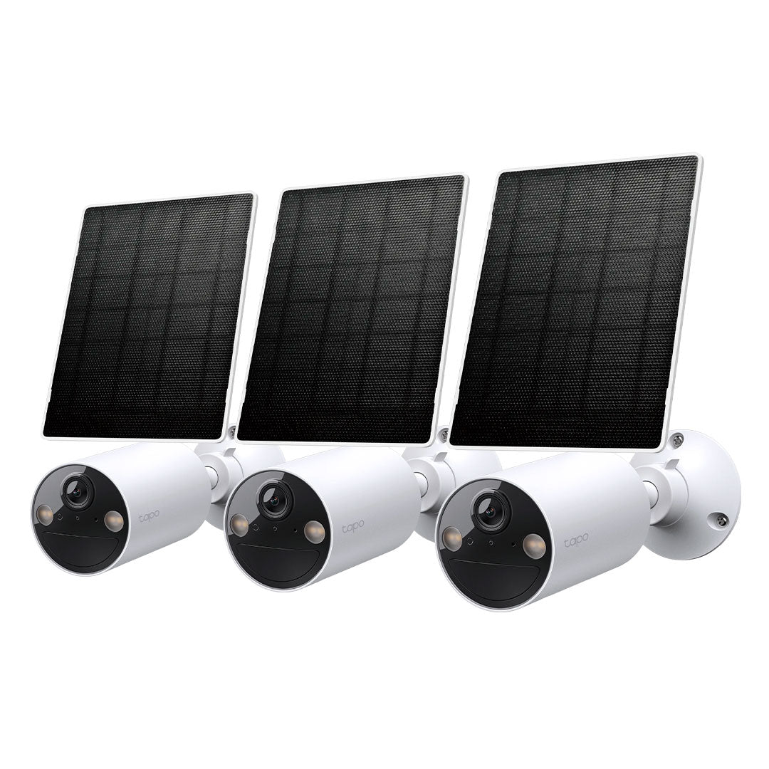 TP-LINK Tapo C410 Kit 3-Pack Cámara de Seguridad con Panel solar 2K 3MP