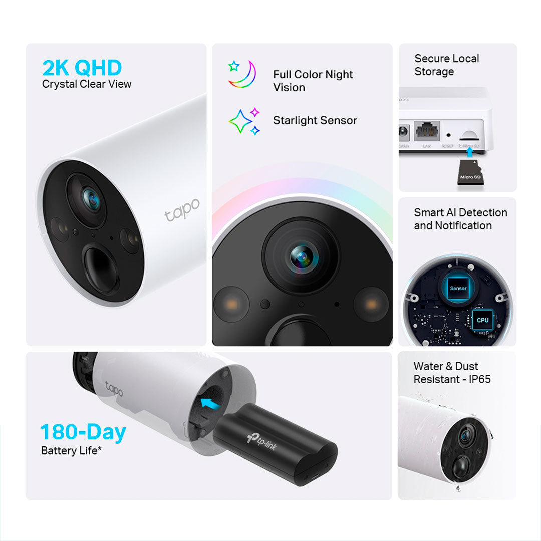 TP-LINK TAPO C420 Cámara de seguridad WIFI 2K con Batería