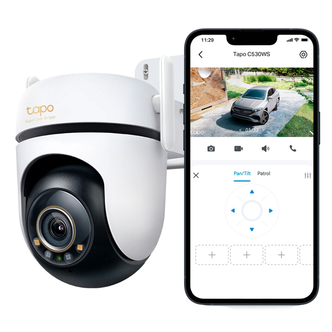 TP-LINK Tapo C530WS Cámara de Seguridad WIFI 5MP 3K 360°PT