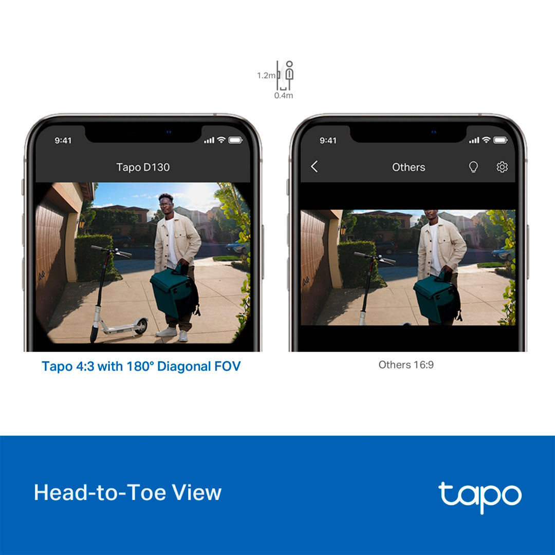 TP-LINK TAPO D130 Timbre con Cámara de Video 5MP 180° PT