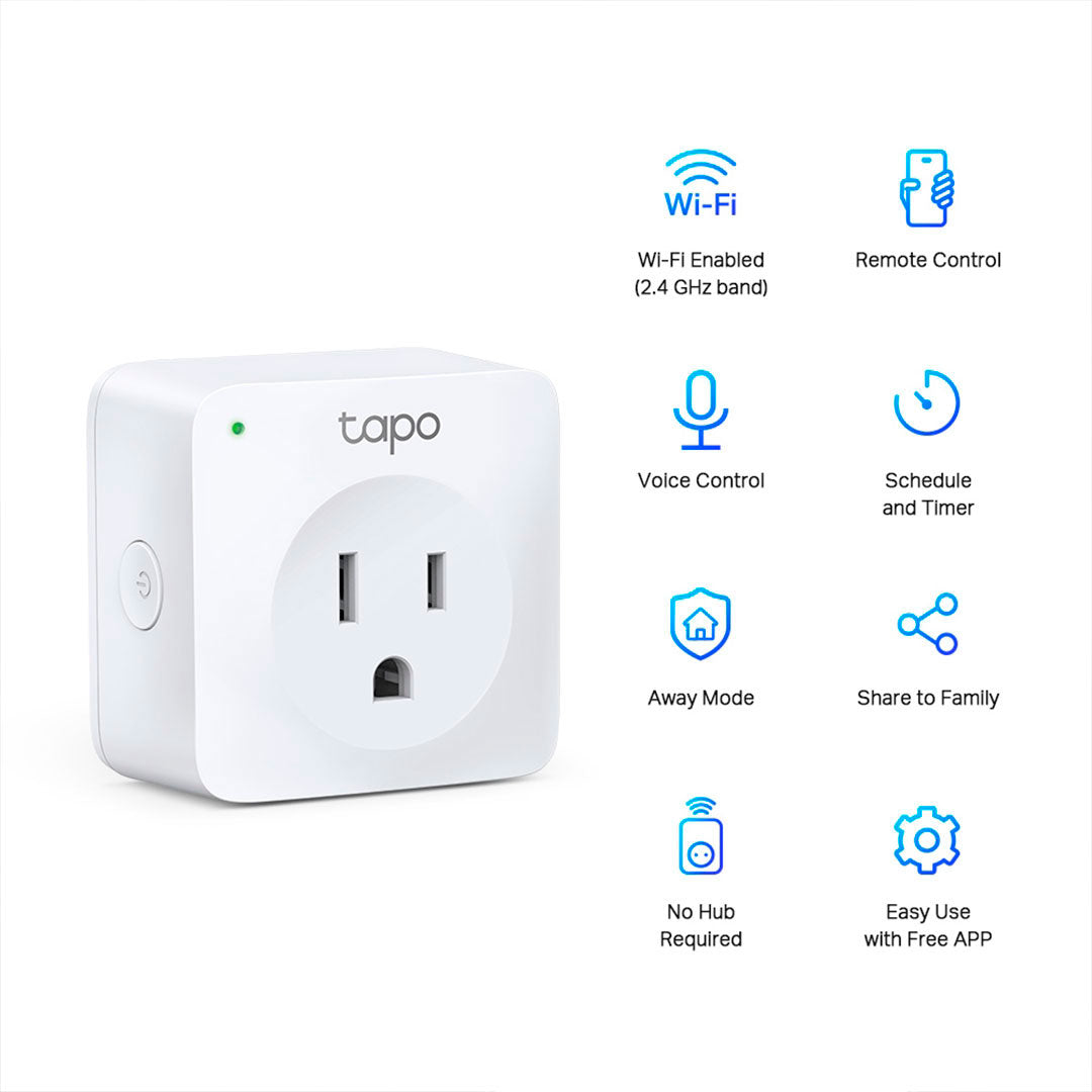 TP-LINK Tapo P100 2-Pack Mini Enchufe Inteligente WiFi Alexa