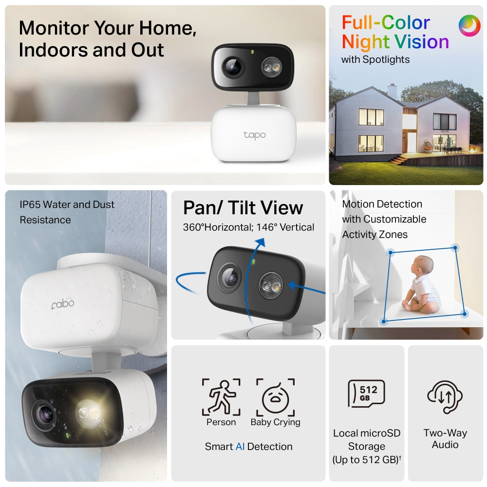 TP-LINK Tapo C206 Cámara de seguridad 1080p WiFi interior y exterior