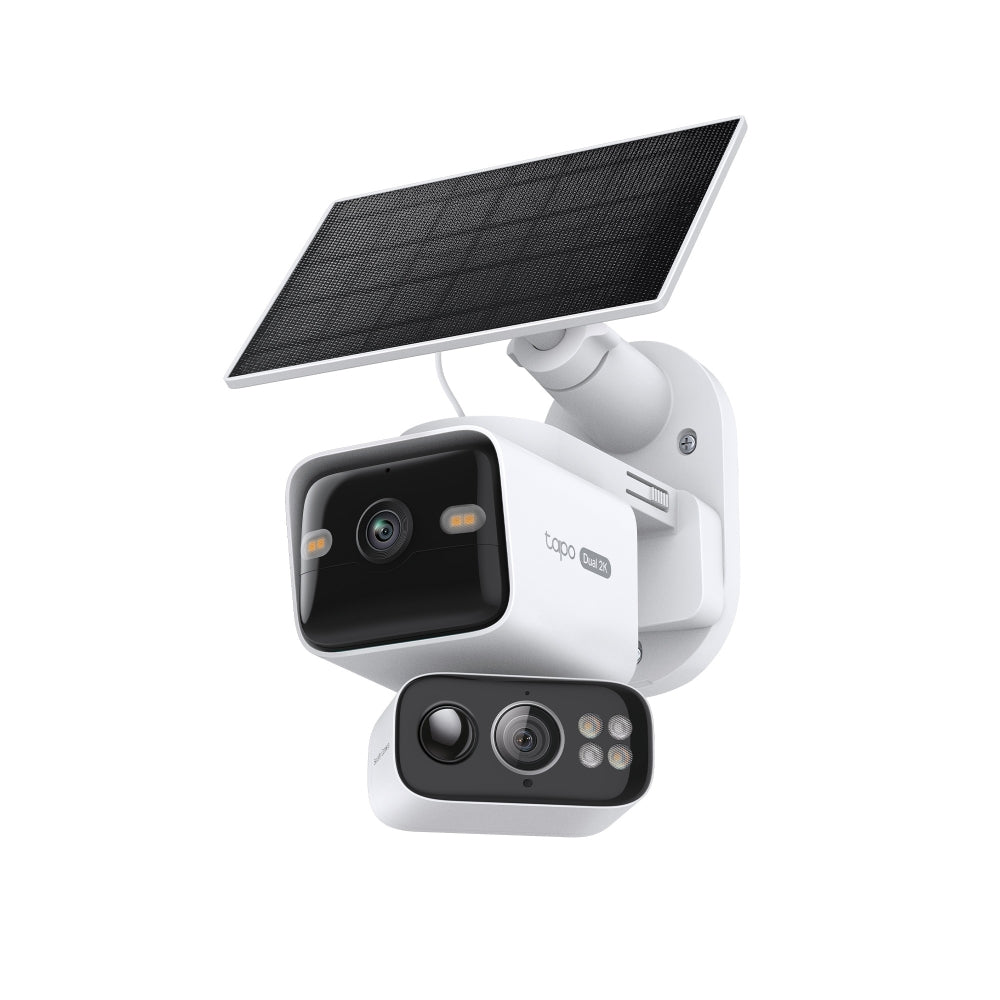 T-LINK TAPO C645D KIT Cámara de Seguridad con Doble Lente Y Giro + Panel Solar Tapo A201