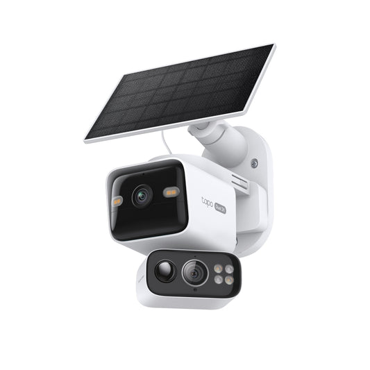 T-LINK TAPO C645D KIT Cámara de Seguridad con Doble Lente Y Giro + Panel Solar Tapo A201