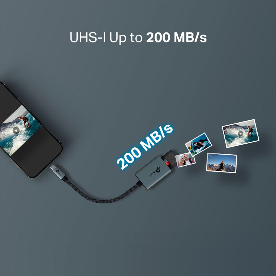 TP-LINK UA430C Lector de Tarjetas USB 3.0 Tipo-C a SD y MicroSD
