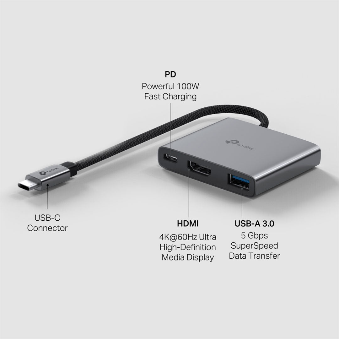TP-LINK UH3020C Adaptador HUB USB Tipo C 3 en 1 5Gbps