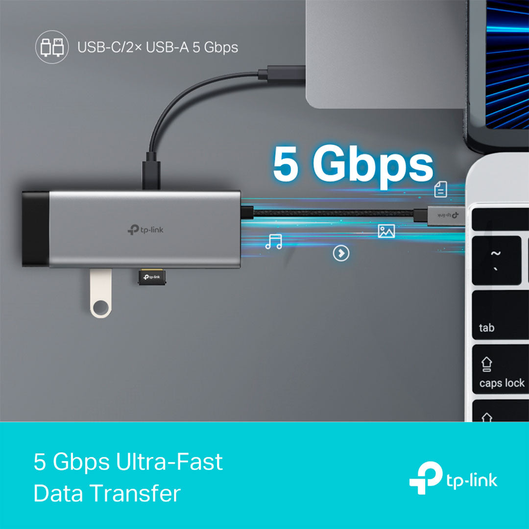 TP-LINK UH5020C Adaptador HUB USB Tipo C 5 en 1 5Gbps