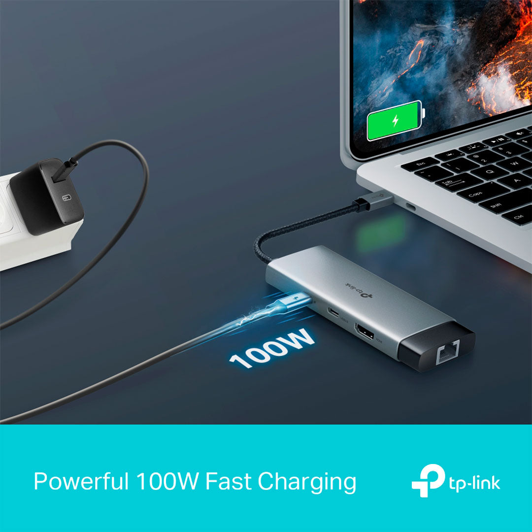TP-LINK UH6120C Adaptador HUB USB Tipo C 6 en 1 5Gbps