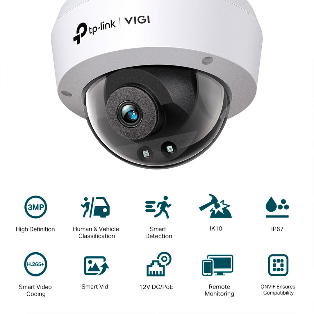 TP-LINK VIGI C230I 4mm Cámara de Seguridad IP PoE 3MP 2K