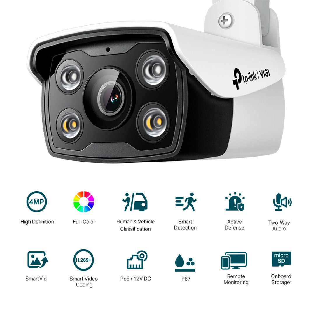 TP-LINK VIGI C340 6mm Cámara de Seguridad IP PoE 4MP 2K+