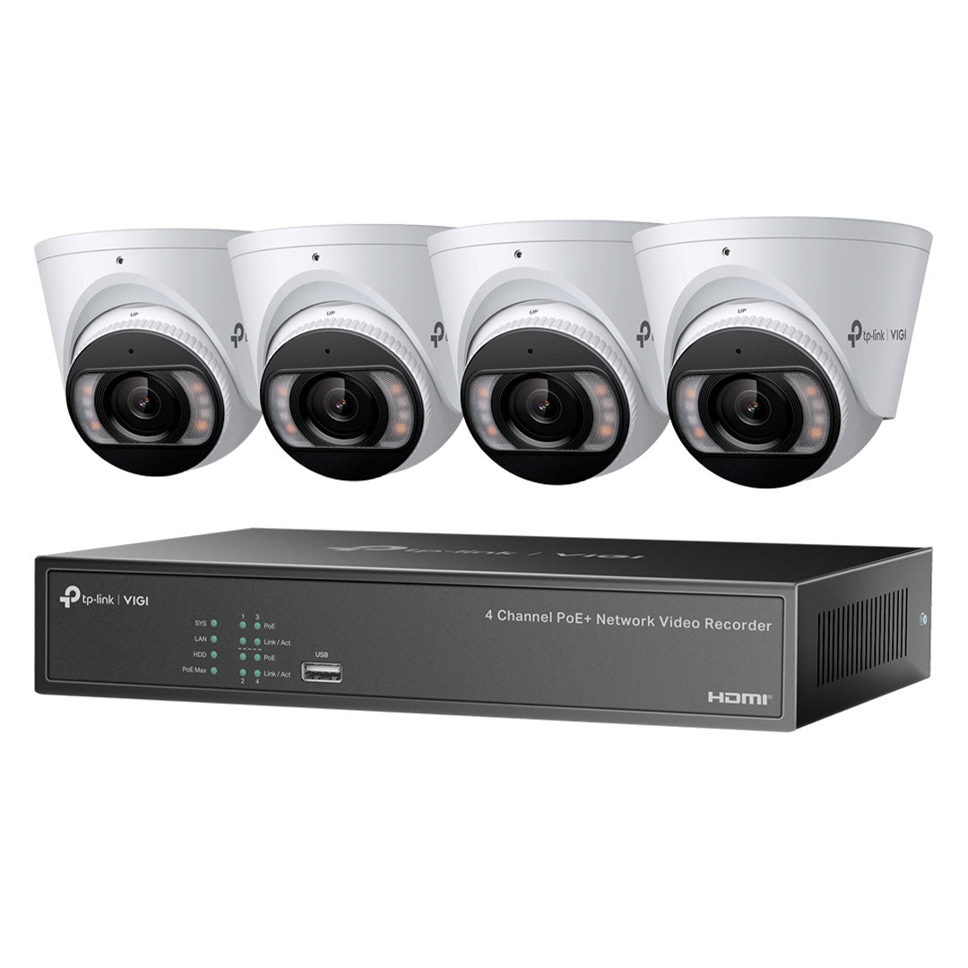 TP-LINK VIGI NK4P-T4425-2T Kit 4 Cámaras 4MP Full Color IPC y NVR 4 Canales