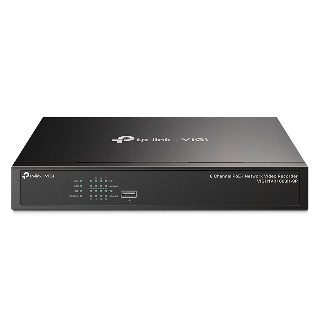 TP-LINK VIGI NVR1008H-8MP Grabador de Vídeo NVR 8 Canales 8MP PoE+ 113W