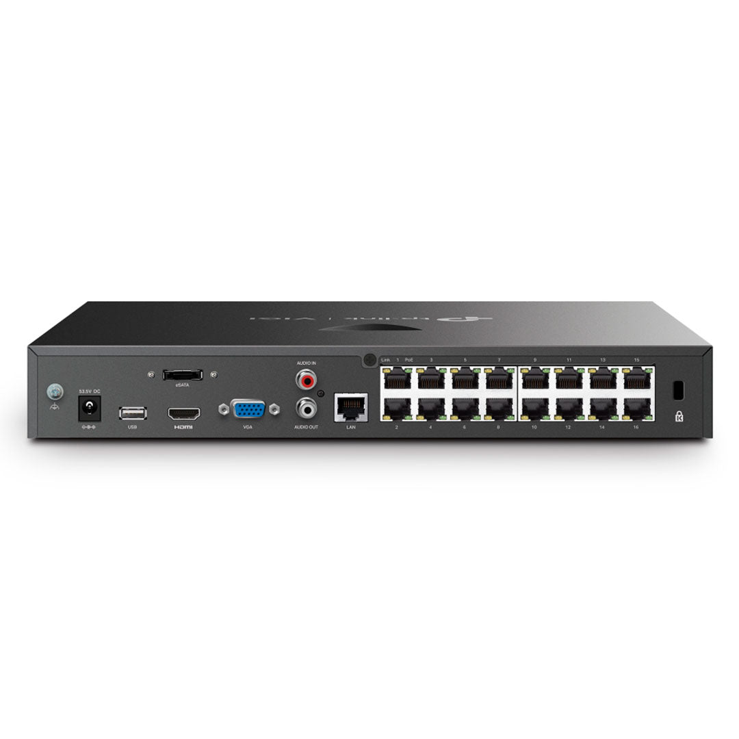 TP-LINK VIGI NVR2016H-16MP-4TB Grabador de Vídeo NVR 16 Canales PoE+ 4K HDD 4TB