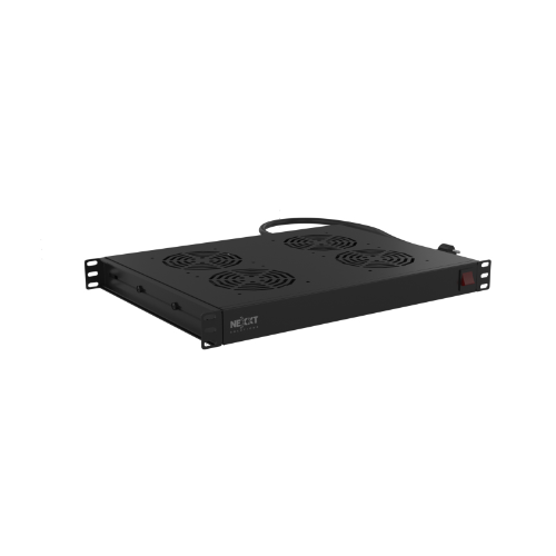 NEXXT SOLUTIONS NPF-121U4TB Bandeja 4 Ventiladores para Montaje en Bastidor de 110-220VCA